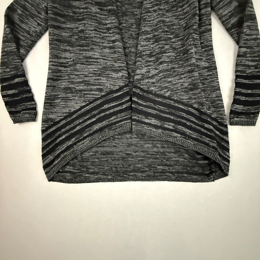 Eileen Fisher Sweater Womens XS Organic Cotton Open Front Cardigan Sweater Black - Picture 3 of 8